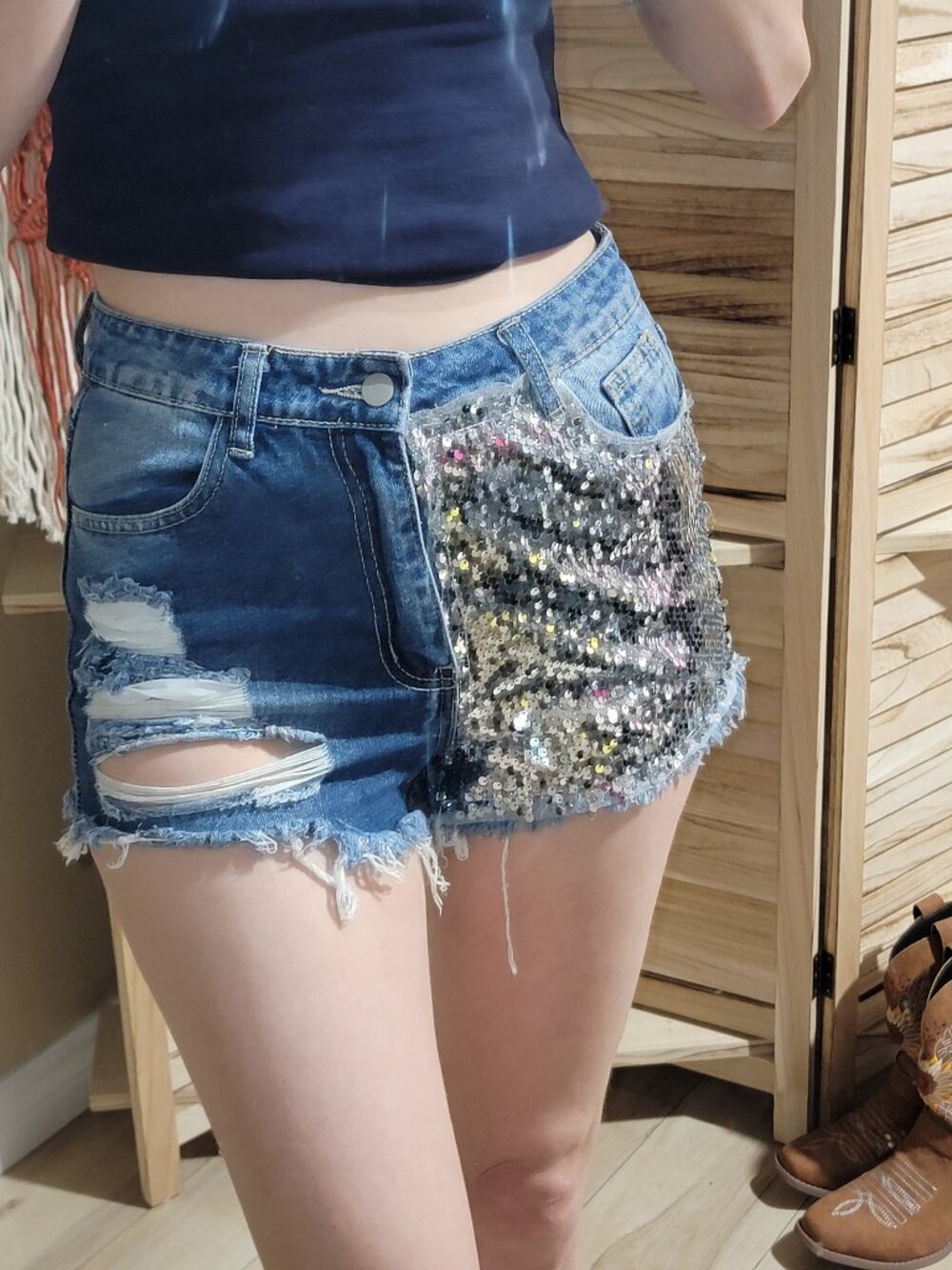 SEQUIN SHORTS